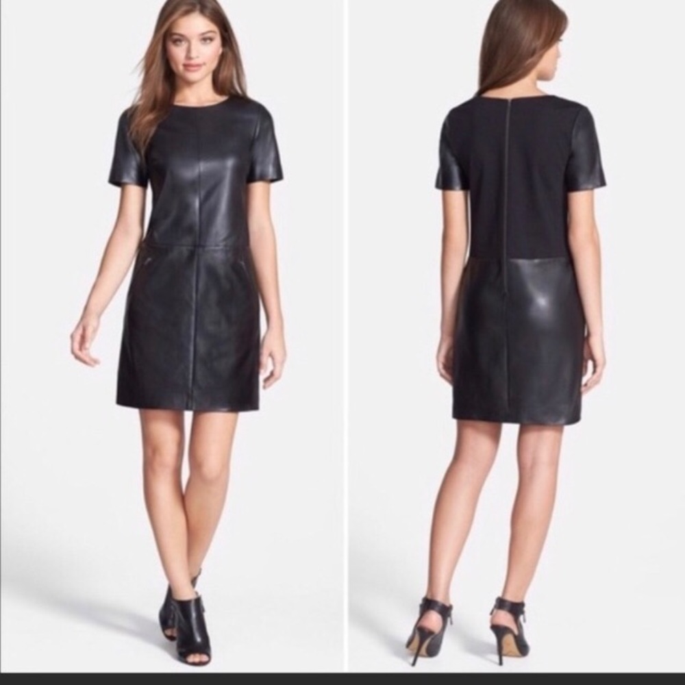 Halogen leather dress